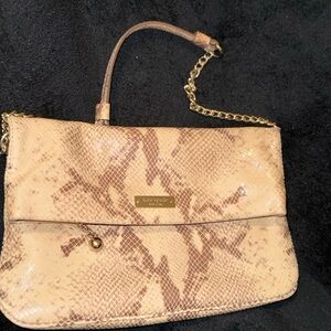 Kate Spade Tan Clutch with Gold Accents